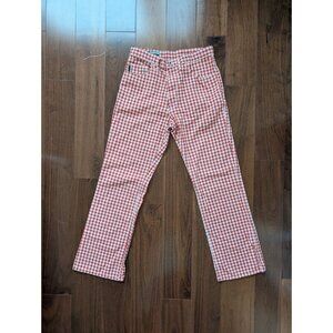 Paul Smith Jeans Red Gingham Check Pants Size 30 Japan Exclusive 100% Cotton